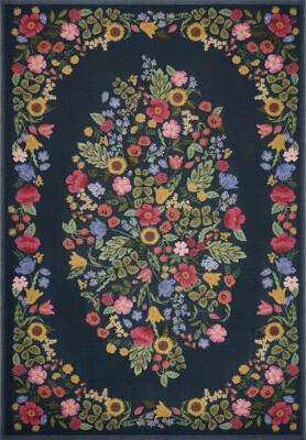 Rifle Paper Co. x Loloi Perennial Navy Indoor / Outdoor Area Rug