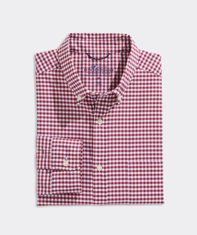 red gingham shirt and tie