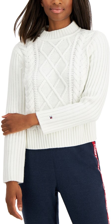 tommy jeans white sweater