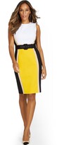 Thumbnail for your product : New York & Co. Petite Colorblock Ponte Sheath Dress
