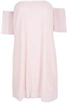 Thumbnail for your product : boohoo Off Shoulder Pleat Shift Dress