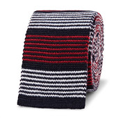 Thumbnail for your product : Thom Browne 5cm Striped Knitted Wool Tie
