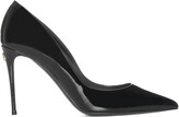 Thumbnail for your product : Dolce & Gabbana Logo Plaque Pointed-Toe Pumps