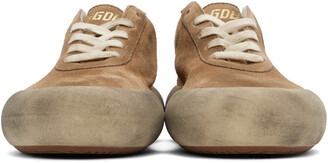 Golden Goose Brown Shearling Space Star Sneakers