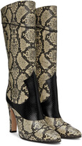 Thumbnail for your product : Gucci Beige Python Print Tall Boots