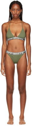 Off-White Green Logo Band Bikini