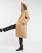 Thumbnail for your product : Topshop tailored coat in camel