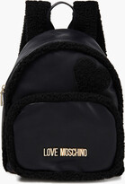 Thumbnail for your product : Love Moschino Faux Shearling-trimmed Faux Leather Backpack