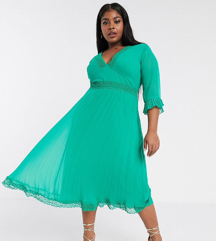 emerald green plus dress