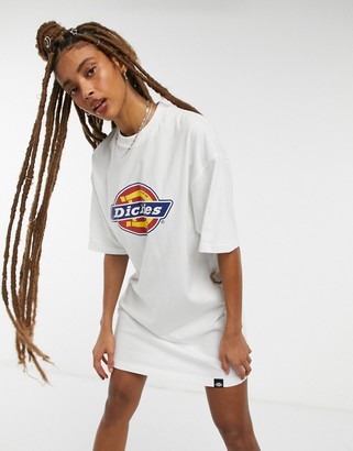 Dickies Varnell Horseshoe logo t-shirt dress in white
