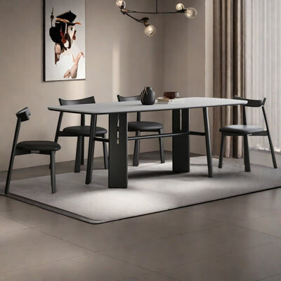 LJIA home Durable Imported Ash Wood Dining Table Set