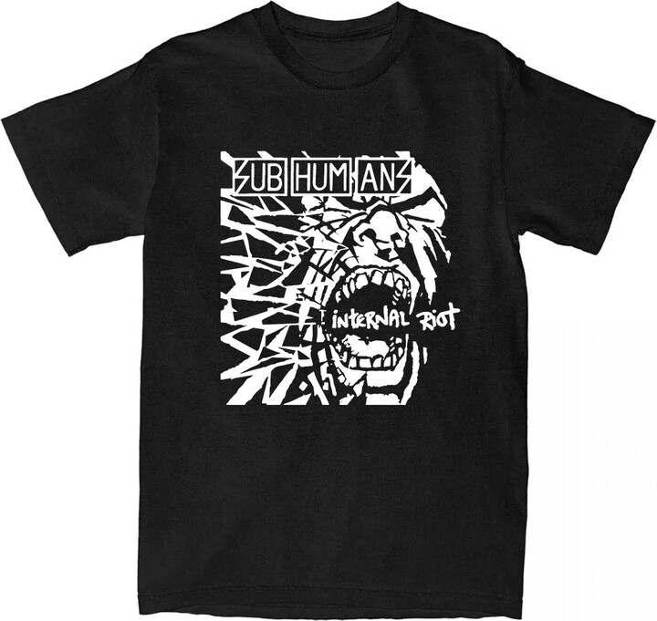 NONE Streetwear Subhumans Rock Band Graphic Tshirts Grunge Fashion Women Men Summer T-shirt Casual Hip Hop Streetwear Graphic Tee Top