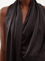 Thumbnail for your product : Dodo Bar Or Julia Scarf-neck Silk-satin Midi Dress