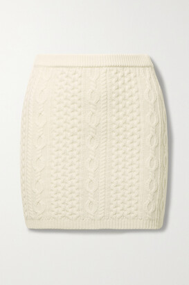 Alice + Olivia Ingrid Cable-knit Wool-blend Mini Skirt