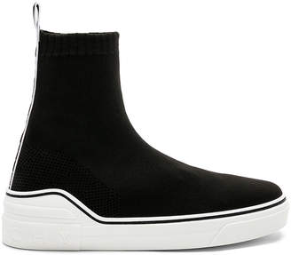 Givenchy George V Mid Sock Sneakers in Black & White | FWRD