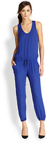 Thumbnail for your product : Theory Lortan Silk Drawstring Jumpsuit
