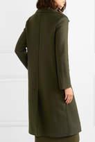 Thumbnail for your product : Harris Wharf London Double-breasted Wool-felt Coat - Green
