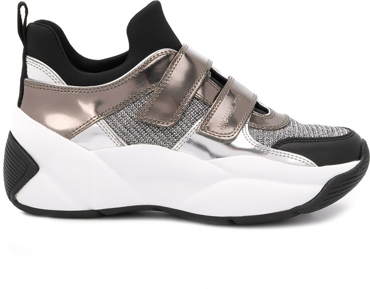 michael kors cortlandt embellished leather platform trainer