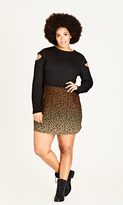 Thumbnail for your product : City Chic Leopard Lover Skirt