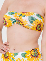 Thumbnail for your product : American Apparel Floral Printed Cotton Spandex Jersey Ruched Front Tube Bra
