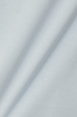 Hanro Satin-trimmed Mercerized Cotton-jersey Camisole - Blue