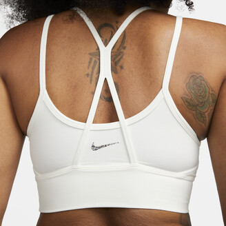 Nike Longline Sports Bra in White