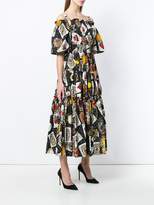 Thumbnail for your product : Dolce & Gabbana playing cards printed flared dress