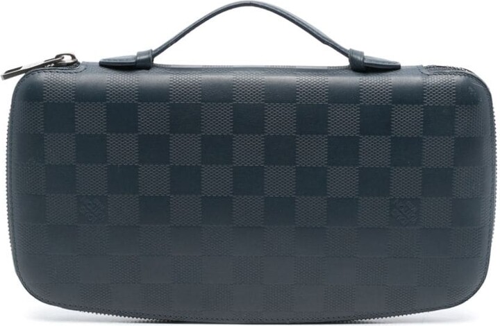 Louis Vuitton Portefeuille Zippy Blue Leather Clutch Bag (Pre-Owned)