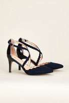 Thumbnail for your product : Wallis **Navy Scallop Court Shoe