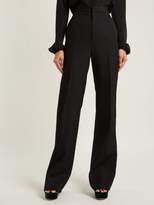 Thumbnail for your product : Givenchy High-rise Pleated Flared Wool Trousers - Womens - Black