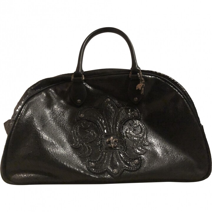 Chrome Hearts black Leather Handbags ShopStyle Shoulder Bags