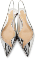 Thumbnail for your product : Christian Louboutin Silver & Transparent V Dec Ballerina Flats