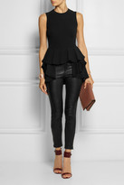 Thumbnail for your product : Alexander McQueen Tiered ruffled crepe top