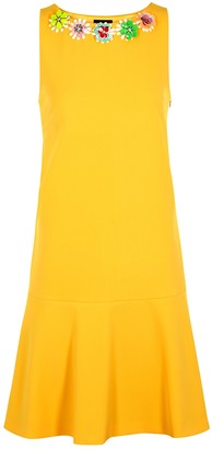 Boutique Moschino Boutique Yellow Floral-embellished Dress