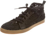 Thumbnail for your product : 3.1 Phillip Lim Laser Cut Leather High Top Sneakers