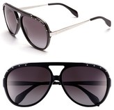 Thumbnail for your product : Alexander McQueen 61mm Aviator Sunglasses