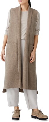 Eileen Fisher Boiled Wool Long Vest