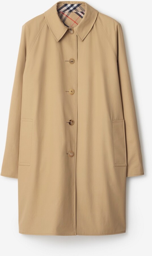 Burberry Long Reversible Gabardine Car Coat Size: 36