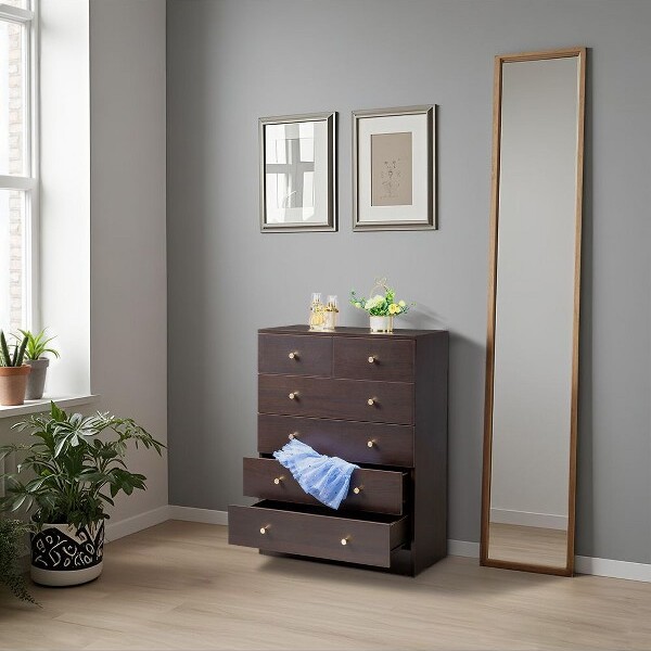 Karl Home KarlHome6-DrawerBrownParticleBoard25.98in.WChestofDrawer