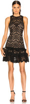 Thumbnail for your product : Jonathan Simkhai for FWRD Sleeveless Ruffle Lace Dress in Black | FWRD