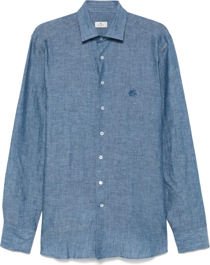 Etro Pegaso-embroidered shirt