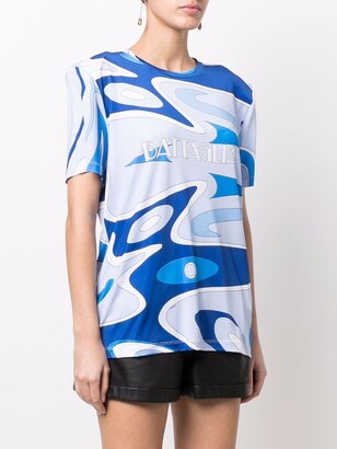 Sara Battaglia abstract-pattern print T-shirt