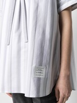 Thumbnail for your product : Thom Browne Vertical-Stripe Short-Sleeve Shirt