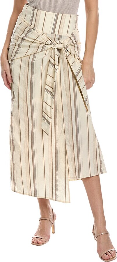 Brunello Cucinelli Linen-Blend Skirt