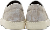 Thumbnail for your product : Alexander McQueen Grey Eriscreen Skull Slip-On Shoes