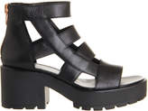 Thumbnail for your product : Vagabond Dioon Back Zip Sandals Black Leather Rose Gold Zip