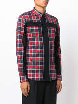 Thumbnail for your product : Givenchy crucifix panel checked shirt