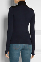 Thumbnail for your product : Victoria Beckham Two-tone stretch-jersey turtleneck top