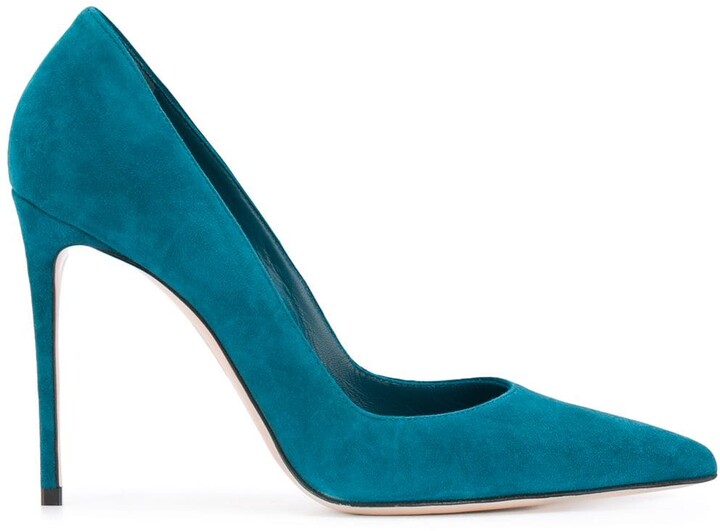 dark teal high heels