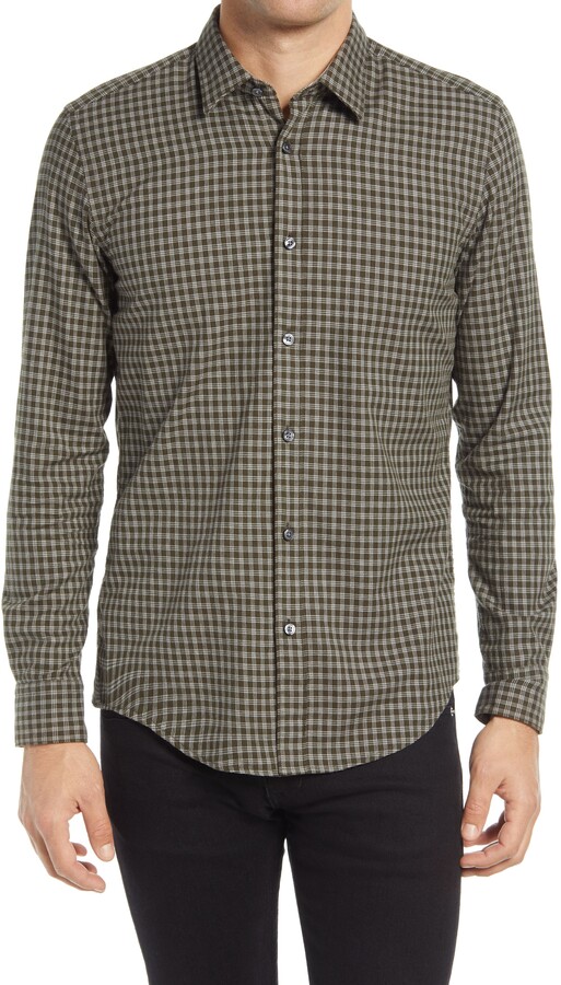 hugo boss plaid shirt